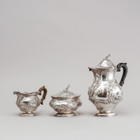 Very beautiful antique silver coffee-tea set, c 1900