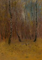 Mednyánszky - autumn landscape - canvas reprint on blindfold