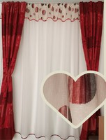 Voile curtain with polka dot drapery and blackout is new