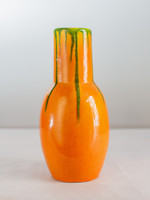 narancs-zöld kerámia váza