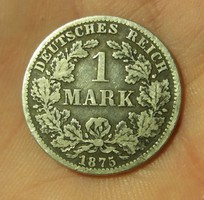 Német 1 márka 1875B  Ag ezüst !