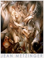 Jean Metzinger woman on horseback 1912 avant-garde french cubist painting art poster female nude riding horse