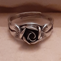 Régi ezüst rózsás gyűrű