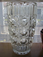 Súlyos, nagy art deco kristály váza