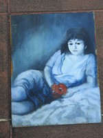 Goulash l 52 ': woman with flower - oil / painting