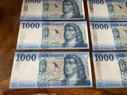 Serial number tracking 1000 ft banknotes / 6 pcs /