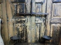 Fa mérleg, évszámos kétkarú mérleg, gyűjtői darab 1887-ből, ritkaság! most LEÁRAZVA!