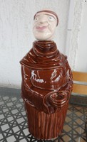 Monk priest - large ceramic figural butelia