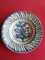 Antique Transylvanian zilah flower pattern wall plate, decorative plate ii.