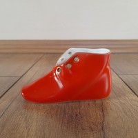 Antik Herendi piros cipőcske