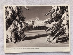 Antik Svájci képeslap  - St. Moritz   -  1937