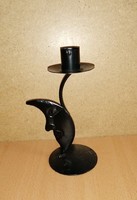 Kovácsoltvas hatású gyertyatartó holdacskával 16,5 cm (19/d)