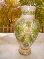 Antique large folk majolica vase 32 cm