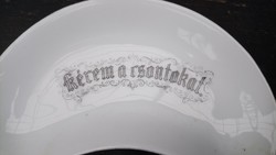 Please bones decor on two bony plates marked victoria austria