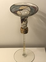 Tiffany jellegű gyertyatartó, 24,5 cm magas