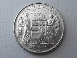 Magyar 5 pengő 1943 - Vitéz Nagybányai Horthy Miklós Magyarország Kormányzója Születésének 75. Évf.