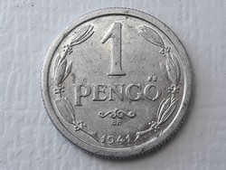 1 pengő 1941 coin - Hungarian alu 1 pengő 1941 coin of the Hungarian kingdom