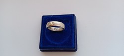 1,-Ft Gyönyörű Gyémánt karikagyűrű 8K arany és 925 ezüst