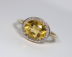 Gerry weber 14 kr. My gold ring with diamonds and citrine