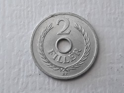 2 Filler 1950 coin - very nice Hungarian hole, alu 2 penny 1950 coin
