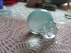 Original cyan glass crystal skull weighs 5-6 cm and weighs 8dkg