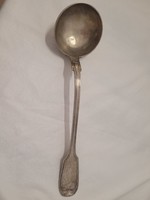 Large antique silver ladle