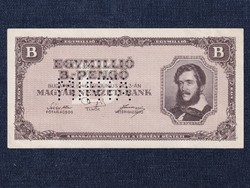 Háború utáni inflációs sorozat (1945-1946) 1 millió B-pengő bankjegy 1946 BP MINTA (id60524)