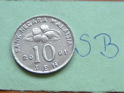 MALAYSIA 10 SEN 2001  VIRÁG SB