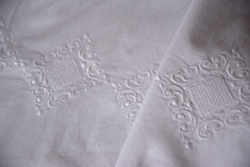 Old embroidered sheets linen 230 x 143