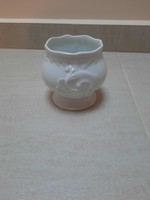 White Herend embossed vase