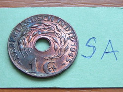 HOLLAND INDIA 1 CENT 1945 P Philadelphia Mint Pennsylvania, USA  SA