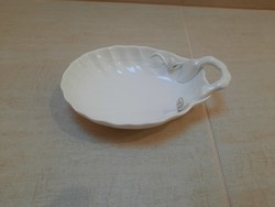Fehér Herendi porcelán füles kagyló kínáló tál