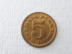 5 Para 1974 érme - Nagyon szép Jugoszláv 5 para 1974 külföldi pénzérme