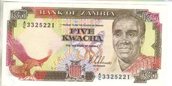 5 kwacha 1989-91 UNC Zambia