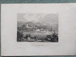BATTINA an der Donau (Ungarn)  eredeti Acelmetszet  1835 Kiado: Hilburghausen
