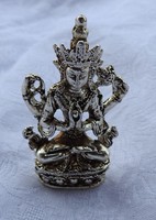 Tibetan silver vasudhara miniature