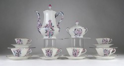 1I450 Rare Hand-Painted Schlaggenwald Porcelain Coffee Set 1934