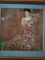 Klimt reproduction: lady in gold