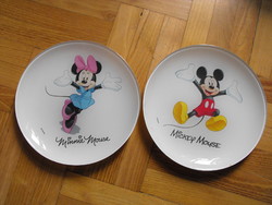 Disney tányérok Mickey Mouse és Minnie Mouse Luminarc hibátlanok - 2 db egyben
