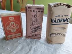 3 bontatlan csomag háztartási tisztító és mosószer az 1940-es és az 1960-as évekből