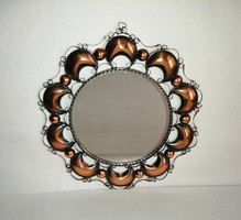Wall mirror in bronze frame