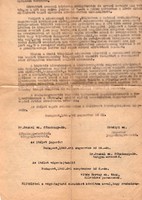 Horthy kegyelmet adó írás (elbocsátó levélben) , bírósági papír és fotók ahol történt az esett