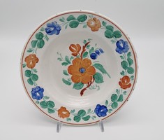 Görgény, görgényi tányér, keménycserép, 19. század, jelzett, 23 cm