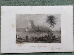 Ruine v.Schloß -Theben (Deveny) in Ungarn,eredeti Acelmetszet 1835 Kiado: Hilburghausen