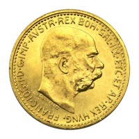 Ferenc József arany 10 Korona érme 1911 UNC 900/1000 3,4g