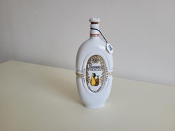 Régi retro Hollóházi porcelán palack Vilmoskörte pálinka Várda Drink üveg