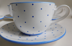 Sissy11 vásárló részére Gmundeni (Gmundner Keramik) kék pöttyös teás szett