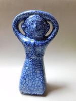 Különleges retro kerámia iparművész váza - női alak