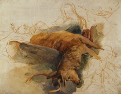 Henry Landseer - Halott szarvas - vászon reprint