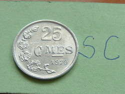 LUXEMBURG 25 CENTIMES 1970 ALU. SC